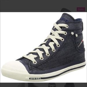Diesel Rare High Top Denim Sneakers women’s 9.5